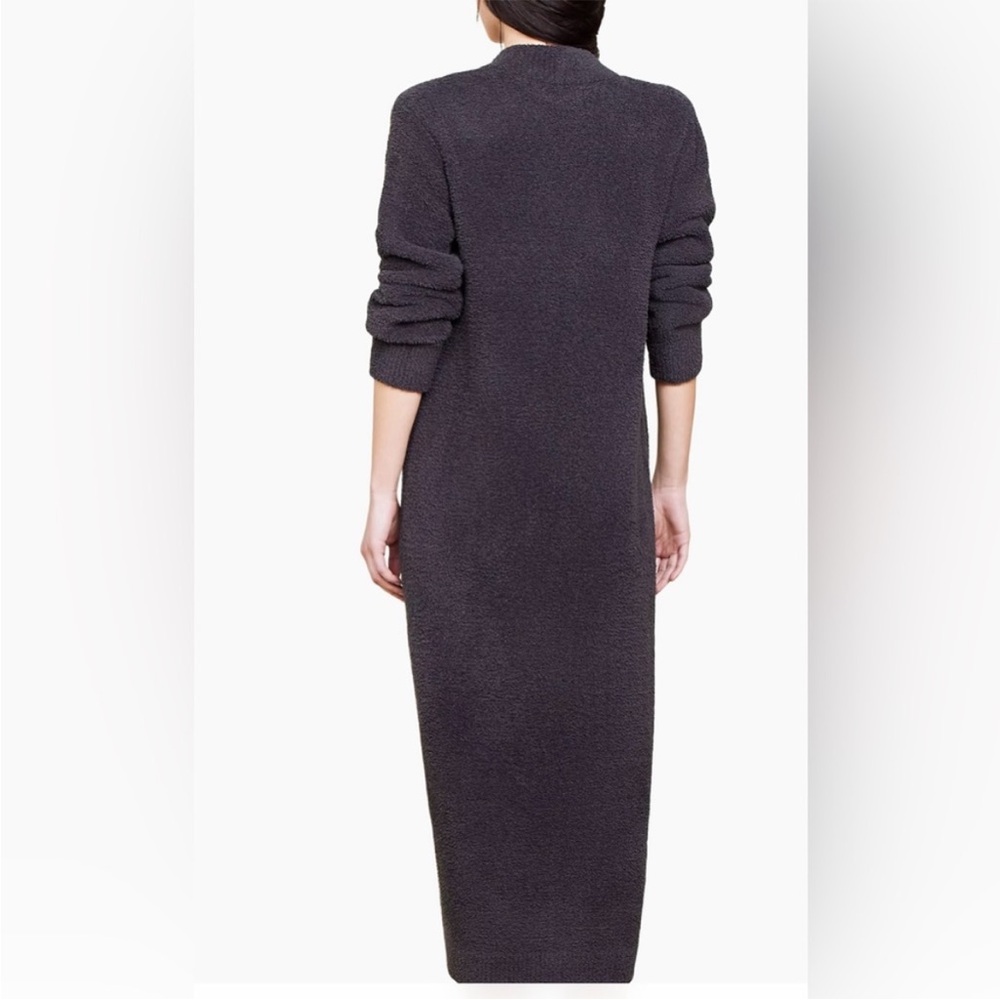 Barefoot Dreams Heather Charcoal Cozy Chic Full Length Zip Front Robe Size L/XL - Picture 5 of 7